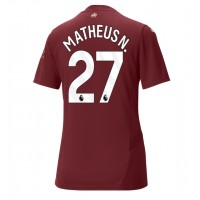 Maglia Calcio Manchester City Matheus Nunes #27 Terza Divisa Donna 2024-25 Manica Corta